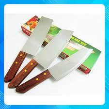 Bộ 3 Dao Cán Gỗ Cao Cấp loại ko rỉ sét bao bền