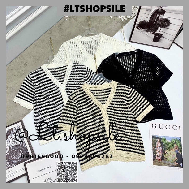 Áo Len Cadigan Len Lỗ Cài Khuy Tay cộc , Lại Thêm Một Mẫu Mới Siêu Hit Luôn Chị Eme
