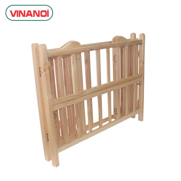 Giường Cũi Gỗ Thông Cao Cấp Cho Bé VINANOI - VNC107 - Có Bánh Xe Di Chuyển Tiện Lợi - Vừa Làm Giường Vừa Làm Cũi Cho Bé