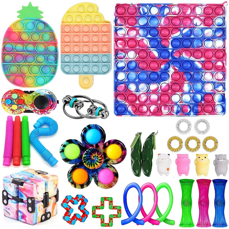 1 Bộ Đồ Chơi Xoay Bằng Nhựa Nhiều Màu Giúp Giảm Căng Thẳng