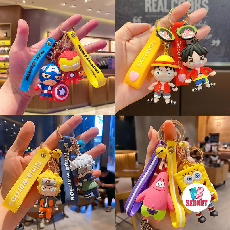Móc khóa silicon hình nhân vật hoạt hình Spongebob One Piece