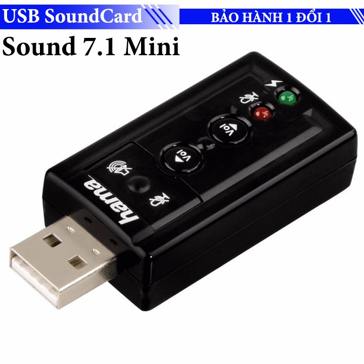 Card âm thanh 3D USB Taiwan 7.1 - Usb sound 3D - chia mic và loa