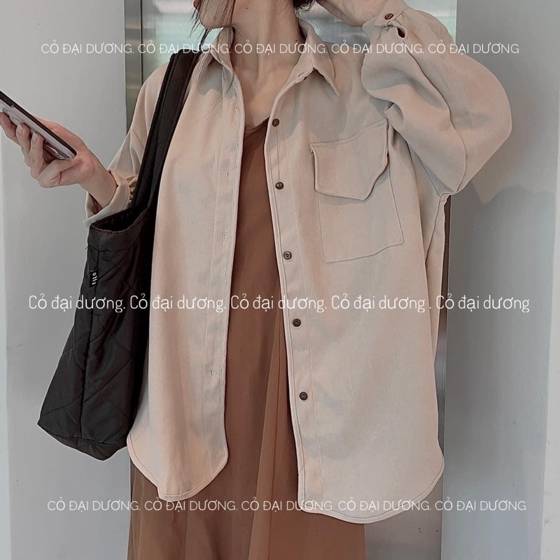 sơ mi nhung viền 6827