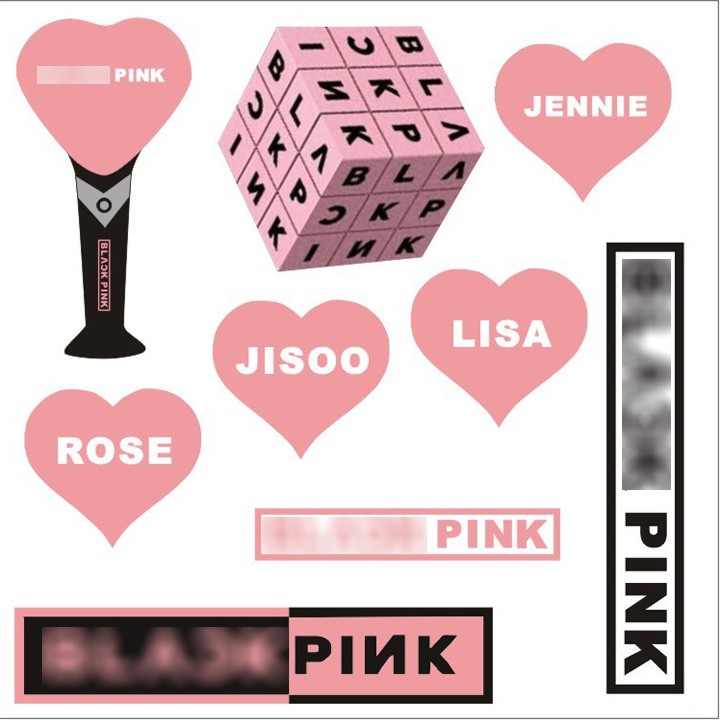 Sticker Blackpink Lisa Jisoo Jennie Rose bộ ảnh, nhóm nhạc hàn quốc album sticker ảnh dán anime idol dễ thương