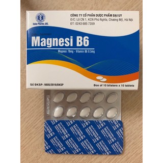 Magie B6 – Magnesi B6 hộp 100 viên – tăng cường sức đề kháng cho cơ thể
