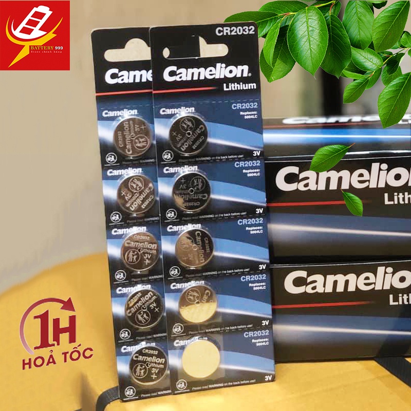 Vỉ 5 Pin CR2032 Camelion 2032 hàng Japan cho điều khiển,đồ chơi đồng hồ