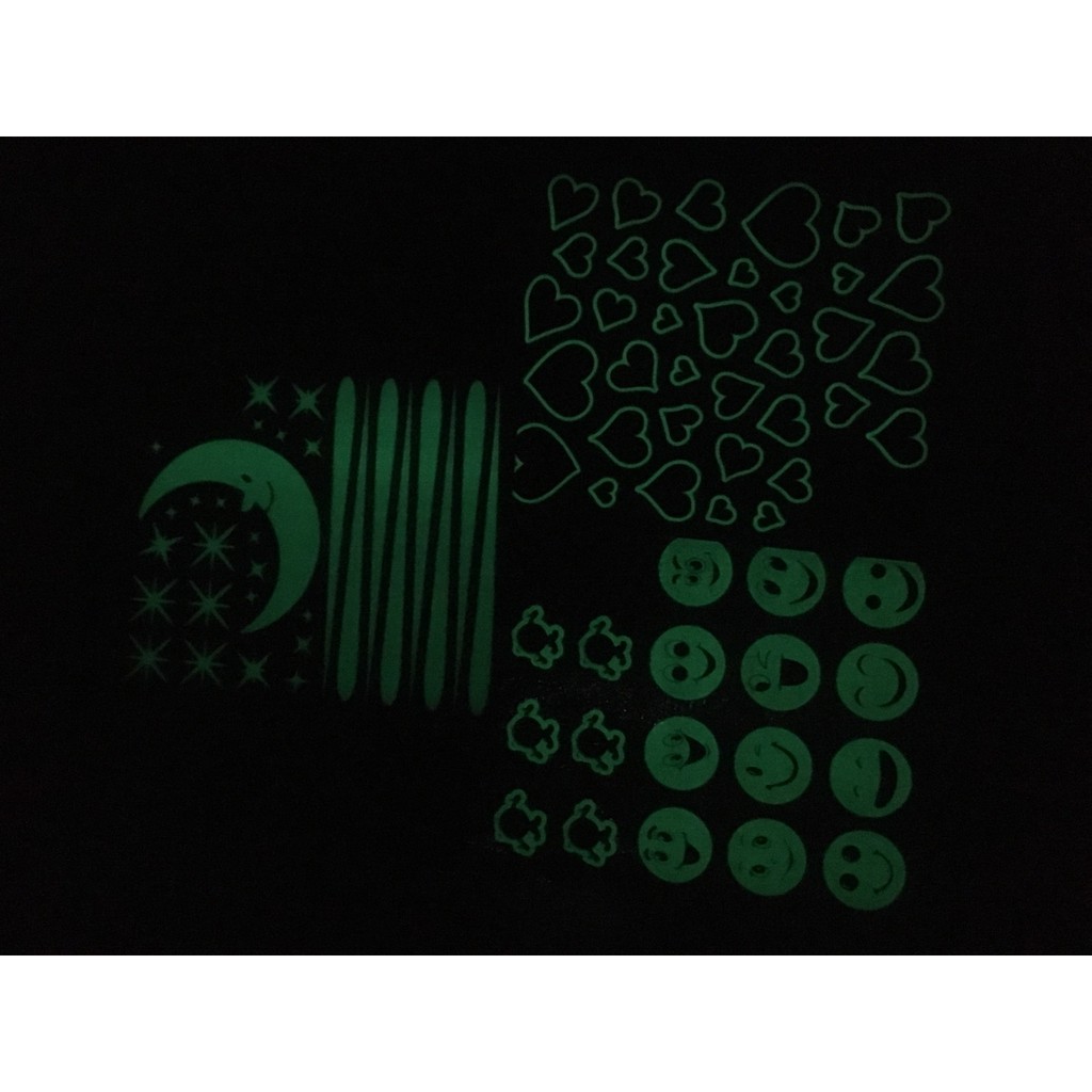 Decal trang trí Sao băng dạ quang ( Kèm ảnh thật )