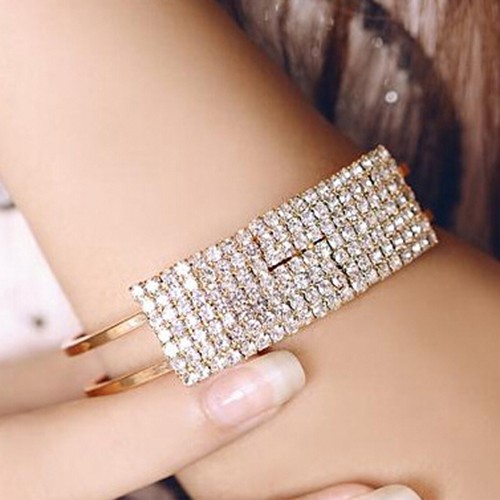 (MớI) Vòng Tay HợP Kim ĐíNh Đá KiểU DáNg Thanh LịCh