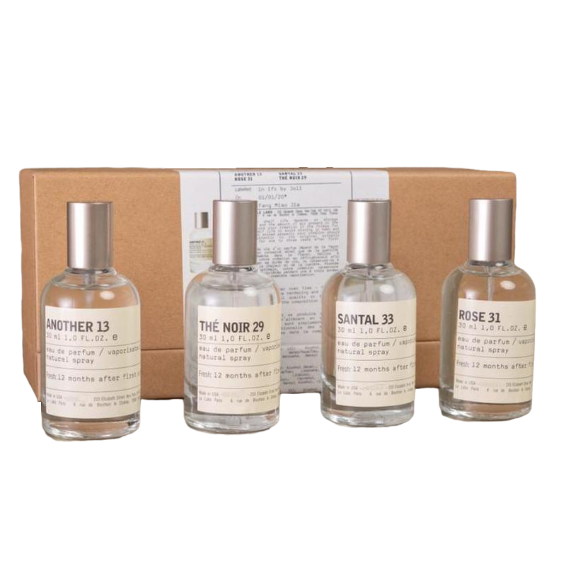 Le Labo Set 4 chai nước hoa mùi 13 đặc biệt/ 29 trà đen/ 31 hoa hồng/ 33 gỗ đàn hương dung tích 30ML