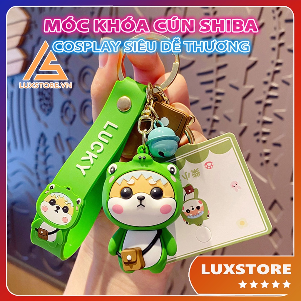 MÓC KHÓA CÚN SHIBA COSPLAY THÚ SIÊU DỄ THƯƠNG MÓC CẶP BA LÔ TÚI XÁCH – LUXSTORE