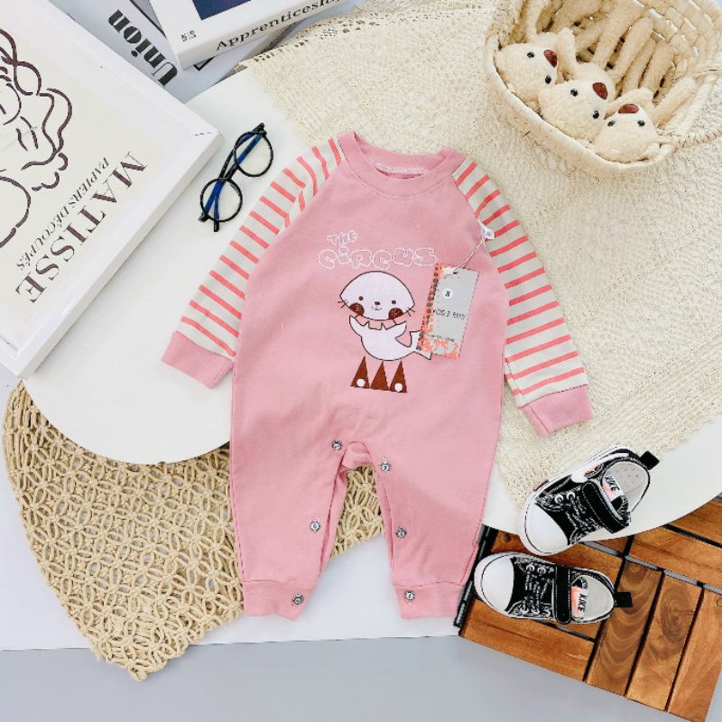 Body Dài Tay Thu Đông Vải Cotton Nỉ Cho Bé 3-9kg