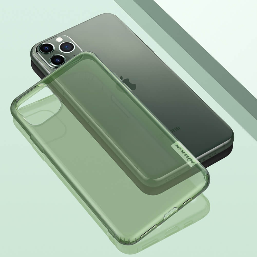 Ốp Lưng Dẻo Silicon cho Apple iPhone 11 Pro 5.8, 11 Pro Max 6.5 Hiệu Nillkin ( Màu xanh Dark Green) - Hàng chính hãng.