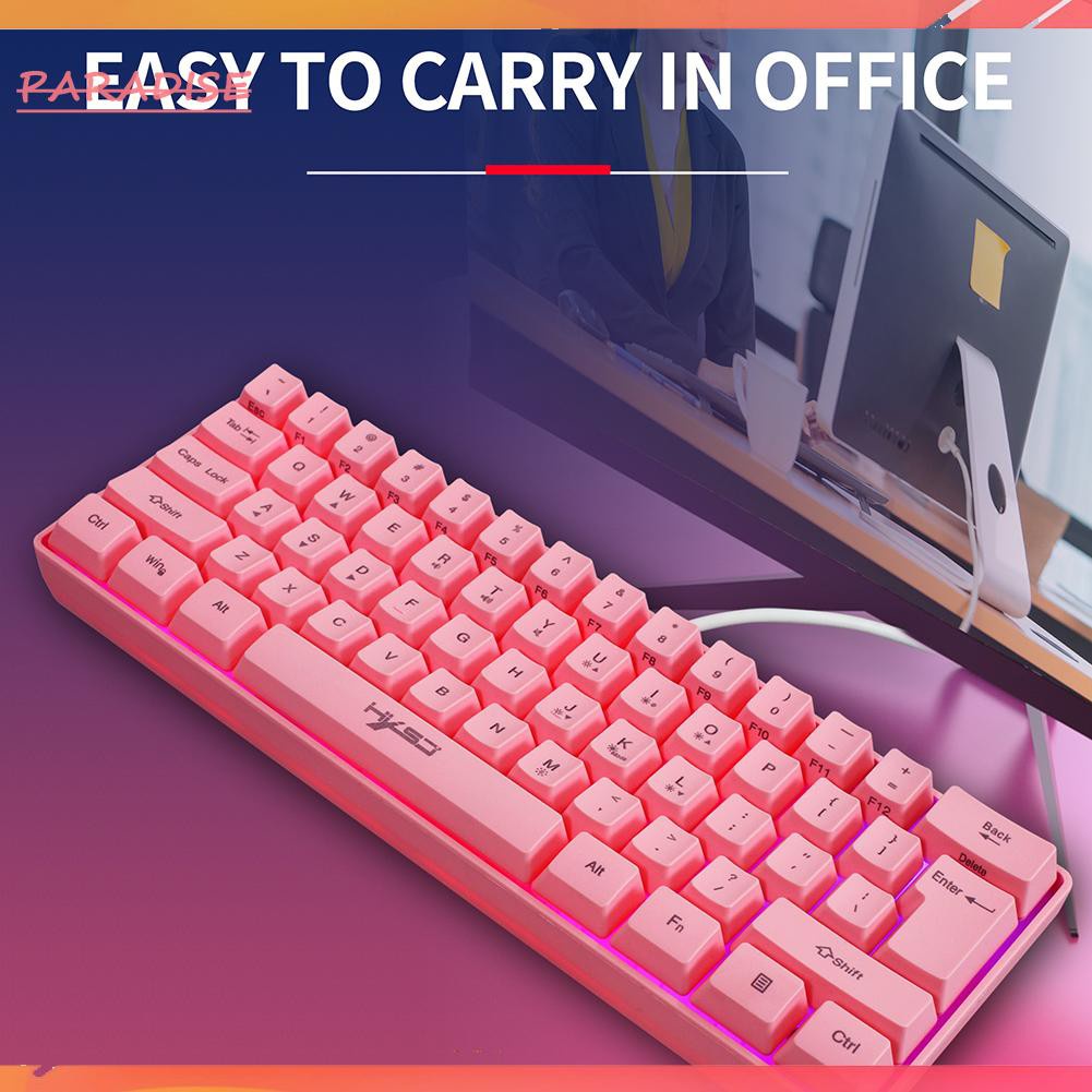 Bàn Phím Chơi Game Có Dây Hxsj V700 61 Có Đèn Nền Rgb