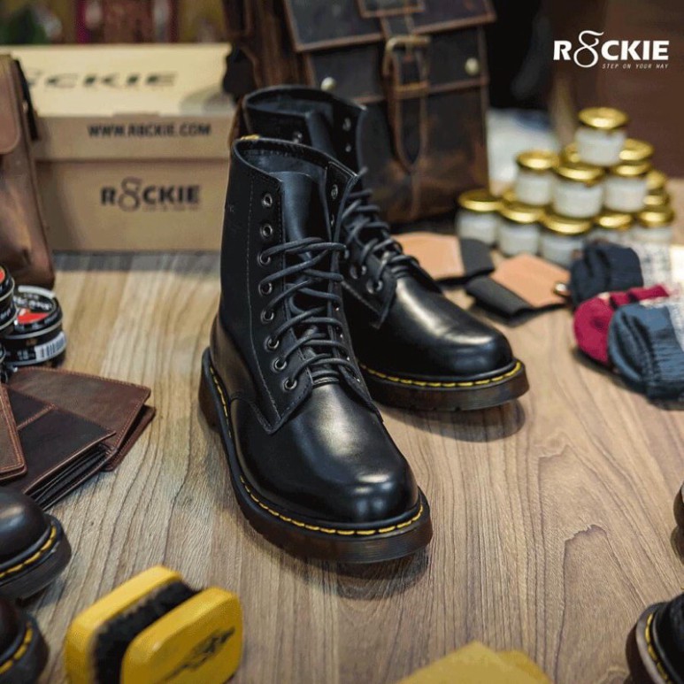 Giày Boots Martens nam SN11 cao cổ da bò đến độn thời trang