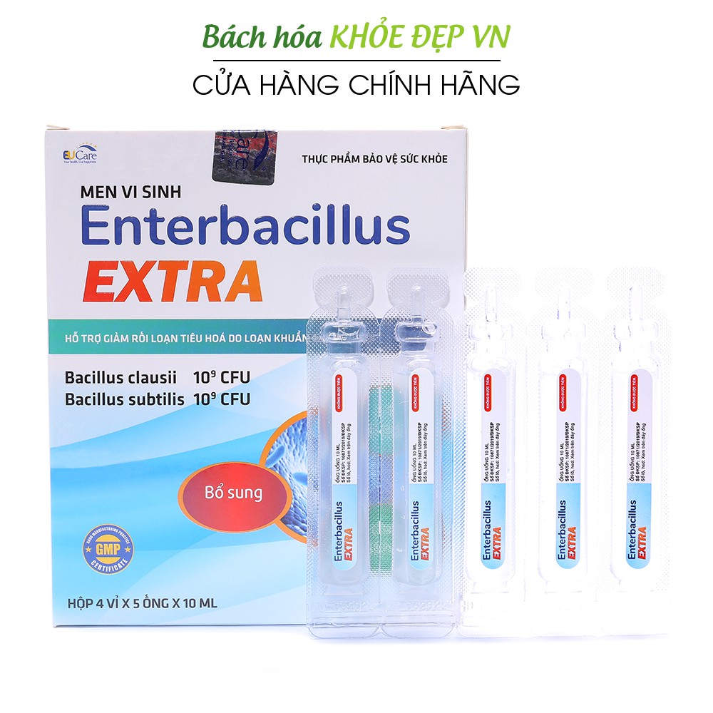 Men Tiêu Hóa Cho Bé bổ sung 2 tỷ lợi khuẩn, giảm rối loạn tiêu hóa - Hộp 20 ống [Men vi sinh Enterbacillus]