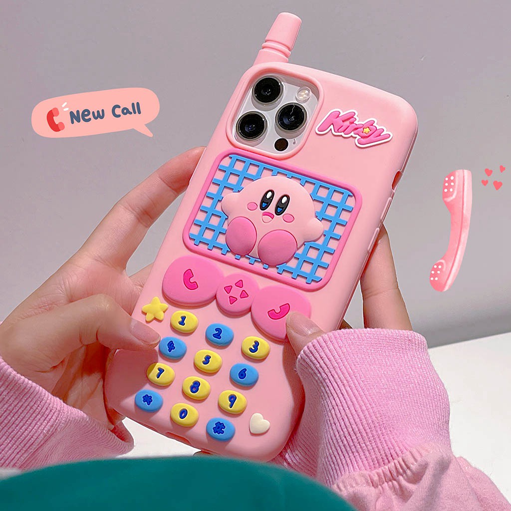 Ốp Điện Thoại Silicon Họa Tiết Kirby Dễ Thương Chống Trầy Chống Rơi Cho IPhone 11 13 12 Pro Max XR