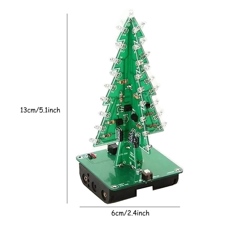 Cây Thông Giáng Sinh Điện Tử 3D Có Đèn LED DIY
