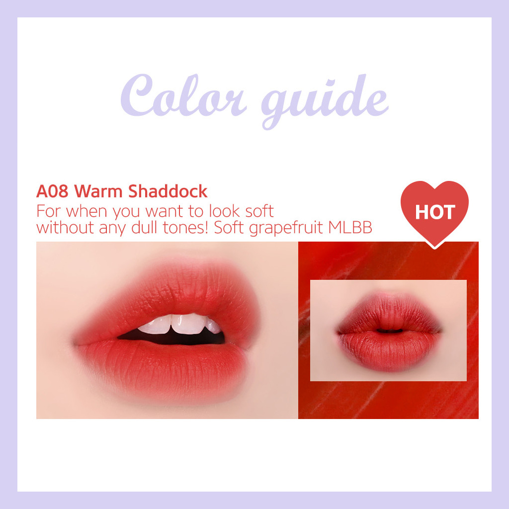 Son kem lì Black Rouge Air Velvet Fit Tint 2 với 5 màu tùy chọn 4g (A12 new label updated) | BigBuy360 - bigbuy360.vn