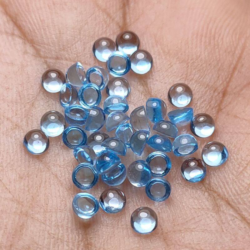 Vòng Tay Đá Topaz 3mm Màu Xanh Thụy Sĩ