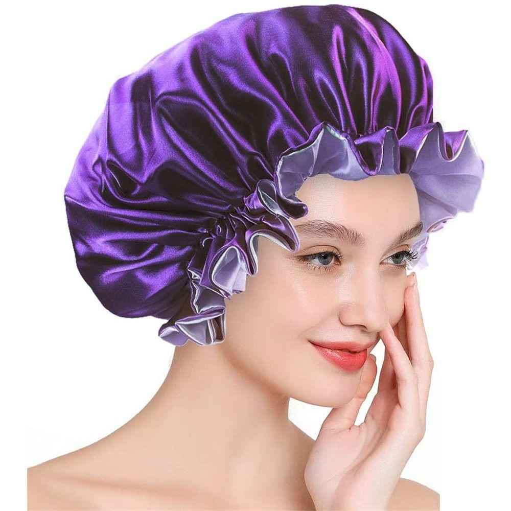 KENT1 Mũ Che Phủ Tóc Hai Lớp Bằng Satin Có Thể Điều Chỉnh