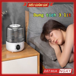 Máy Phun Sương Tạo Độ Ẩm Không Khí Khuyếch Tán Tinh Dầu Cỡ Lớn Dung Tích 3L Có Điều Khiển Từ Xa