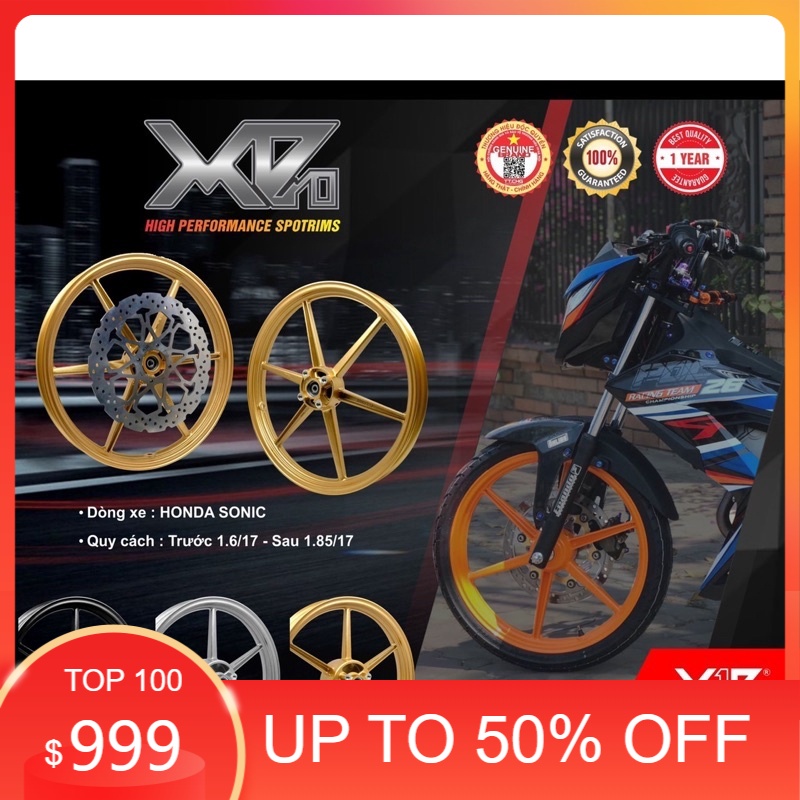 Mâm 6 cây X1R chính hãng gắn Sonic(tặng đĩa) đồ chơi xe