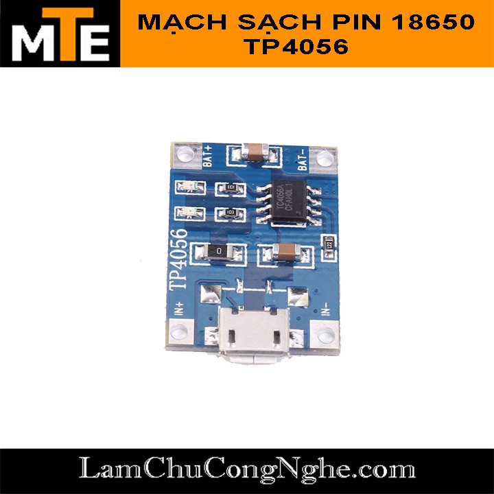 Module mạch sạc pin 18650 TP4056 1A Micro USB