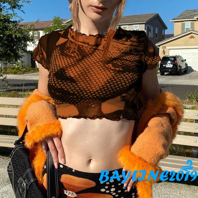 Áo thun tay ngắn in hình khuôn mặt quyến rũ dành cho nữ