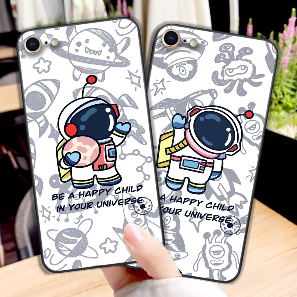 Ốp lưng Iphone 5/5s/5se - Iphone 6/6s - Iphone 6 plus/6s plus - Iphone 7/8/SE 2020 mẫu phi hành gia vũ trụ cute đáng yêU