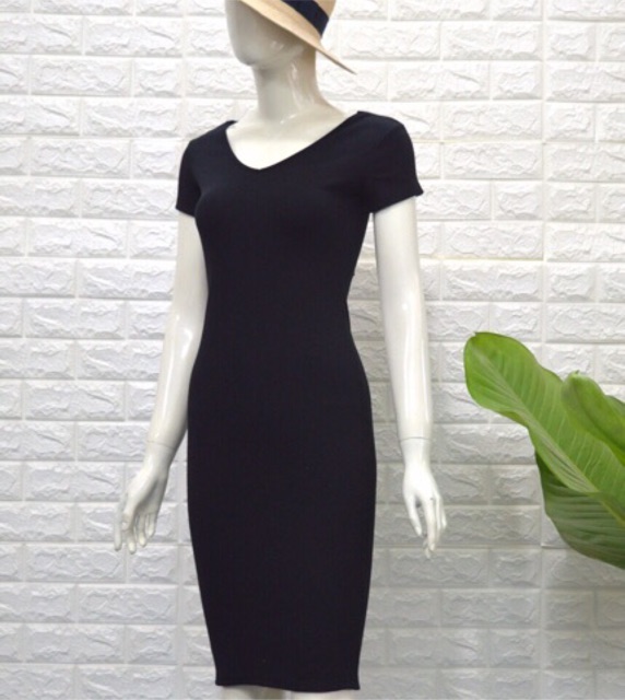 Đầm Body Thun Gân Xẻ Tà Hàng Dư Đẹp | BigBuy360 - bigbuy360.vn