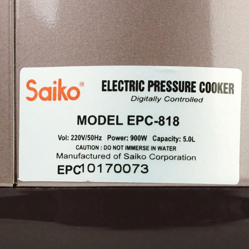 [Mã ELHADEV giảm 4% đơn 300K] Nồi áp suất điện Saiko EPC-818 đa năng 5 lít - hàng chính hãng