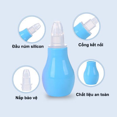 ỐNG BÓP HÚT MŨI AN TOÀN CHO BÉ Silicone