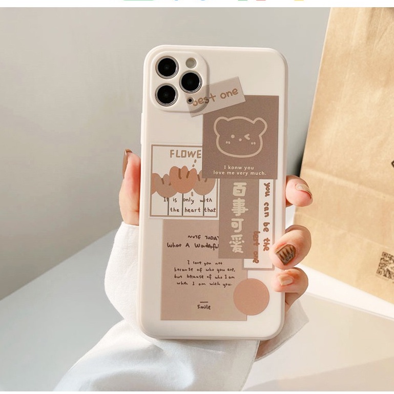 Ốp lưng IPhone vuông gấu best one 5s/6/6plus/6s/6splus/7/7plus/8/8plus/x/xr/xs/11/12/13/14/pro/max/plus/promax