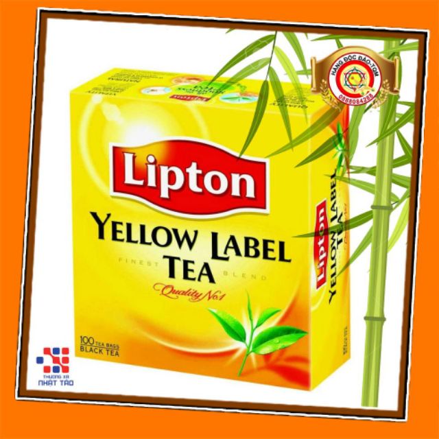 Trà Lipton Nhãn Vàng hộp 100 gói túi Lọc 2g