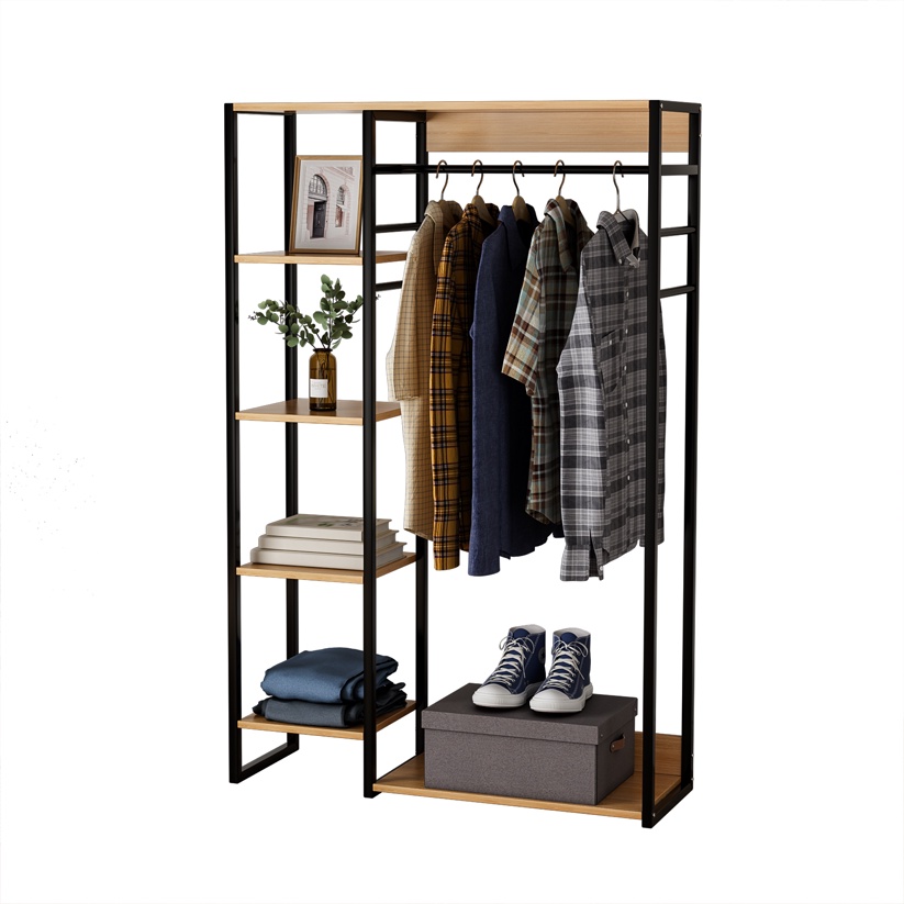 Giá treo quần áo GAPI kết hợp để đồ khung thép chống ghỉ sơn tĩnh điện - GM08