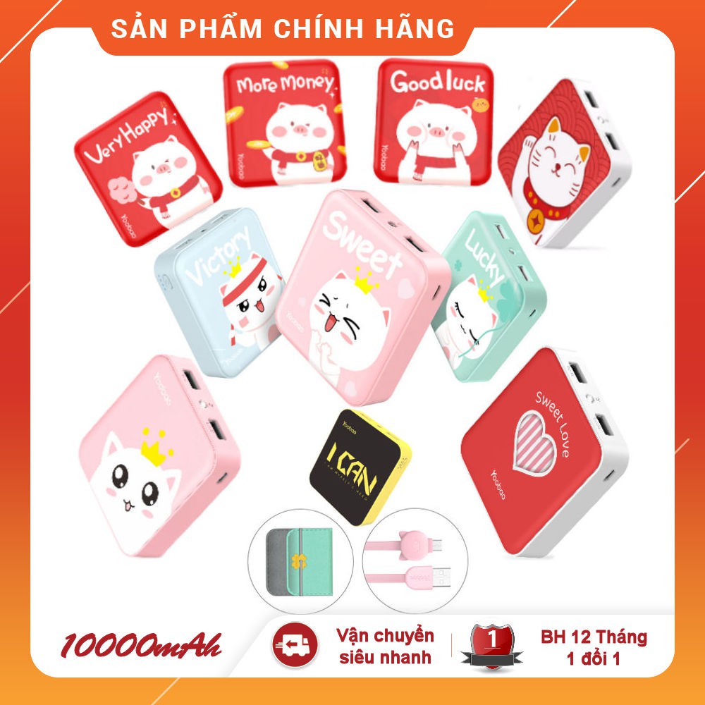 Sạc dự phòng YOOBAO YB-6024 10000mAh (TẶNG TÚI ĐỰNG PIN) - Chính Hãng