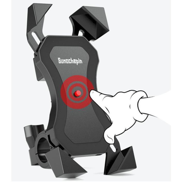 Kẹp điện thoại giá đỡ điện thoại gắn trên xe máy xe đạp có hỗ trợ sạc gắn bình ác quy | BigBuy360 - bigbuy360.vn