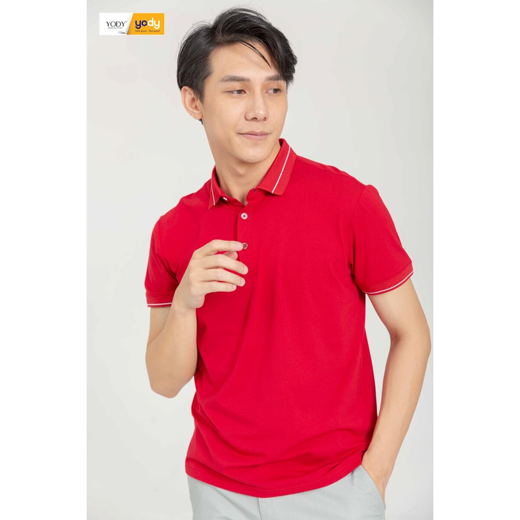 Áo polo nam Pima kẻ viền YODY áo thun lạnh co dãn đàn hồi thấm hút tốt - APM3013 | BigBuy360 - bigbuy360.vn