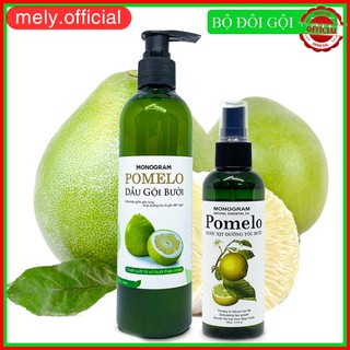 [BỘ ĐÔI GIẢM RỤNG, MỌC TÓC NHANH] Dầu gội bưởi Pomelo 300ml + Nước xịt dưỡng tóc tinh dầu vỏ bưởi Pomelo 100ml
