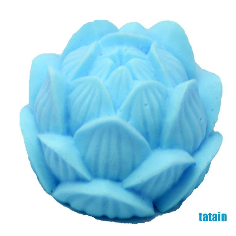 Khuôn silicone hình hoa sen 3D để làm nến / xà phòng tự làm cao cấp