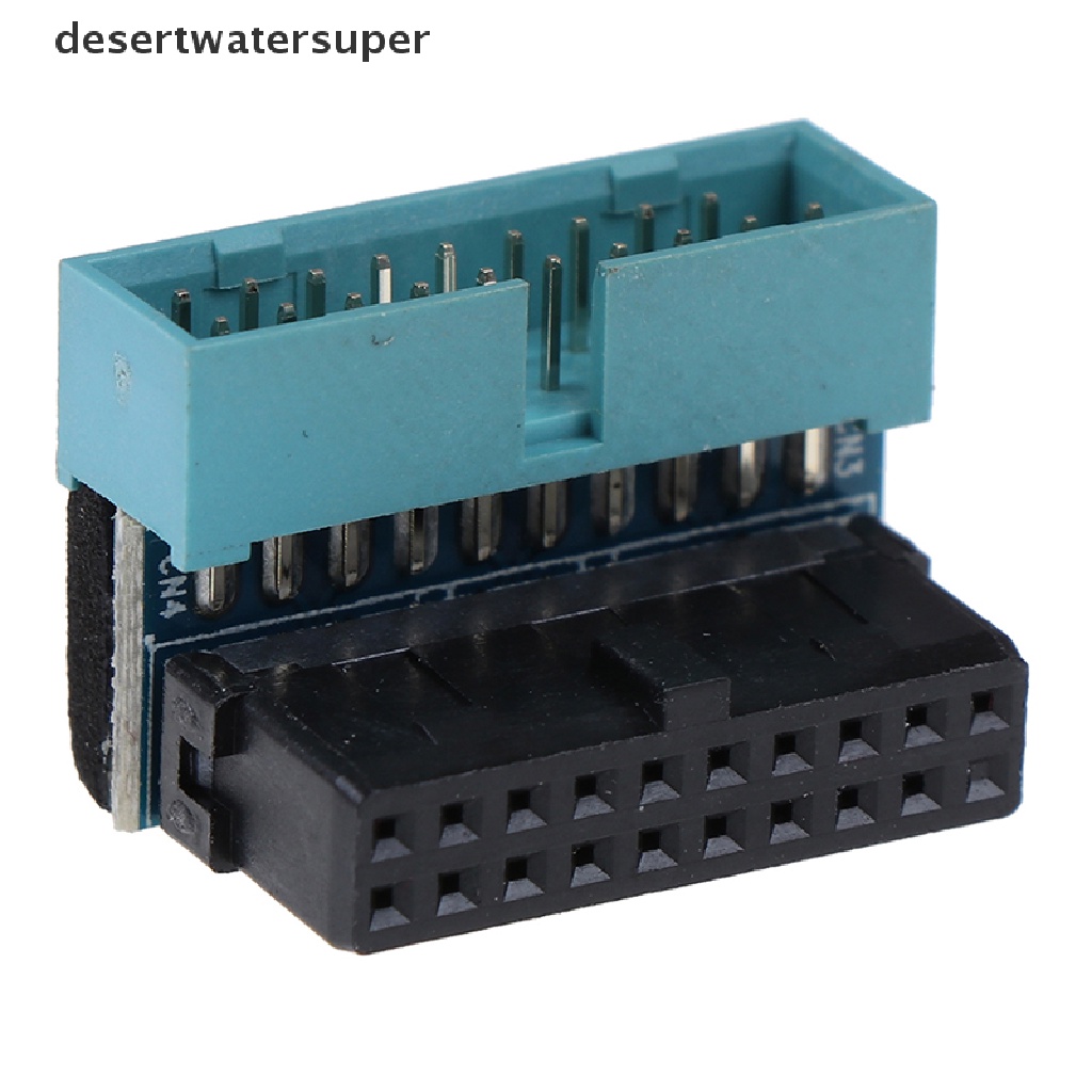 DSVN 1Pc 20pin USB 3.0 Male to Female Extension Adapter Up Down Angled 90 Degree .