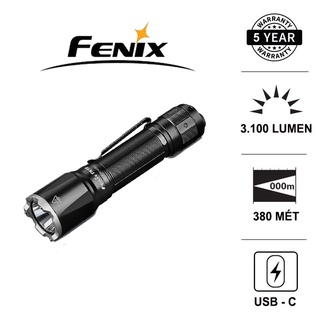 Đèn pin chuyên dụng FENIX TK16 V2.0 độ sáng 3100LM, chiếu xa 380m, Pin 21700 5000mAh cổng sạc Type-C