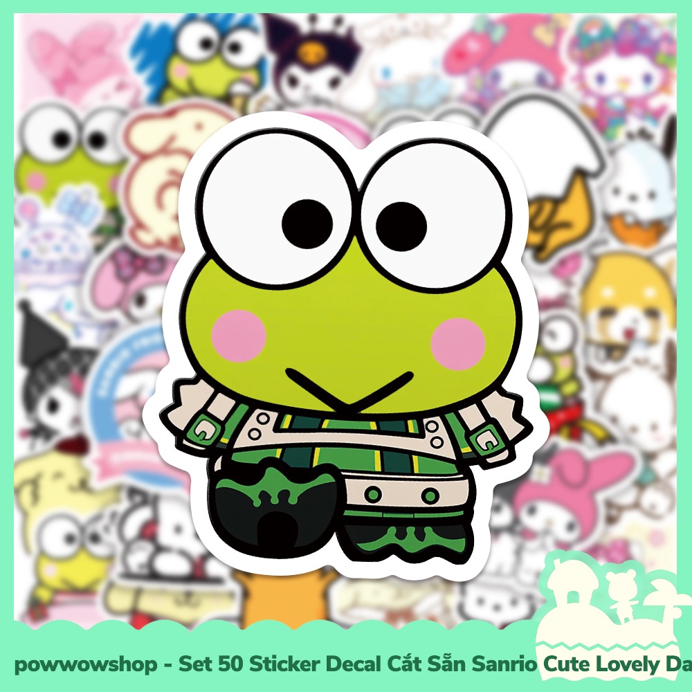 [Sẵn VN - Hỏa Tốc] Set 50 Sticker Mini Decal Dán Trang Trí Vật Dụng Mẫu Sanrio Family Cute Lovely Days