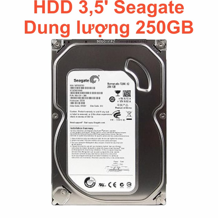 Ổ cứng PC Seagate 250GB size 3,5” – Chính Hãng – Mới 99% tháo từ máy đồng bộ nhập khẩu – Bảo hành 1 tháng