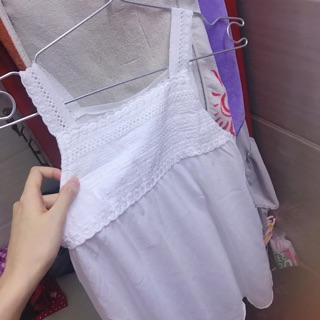 Áo zara trắng ren kid 11-12