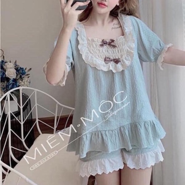 Đồ bộ tiểu thư chanh sả SALE 129k 😍🎉