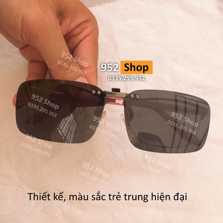 Kính râm kẹp cận thị form vuông