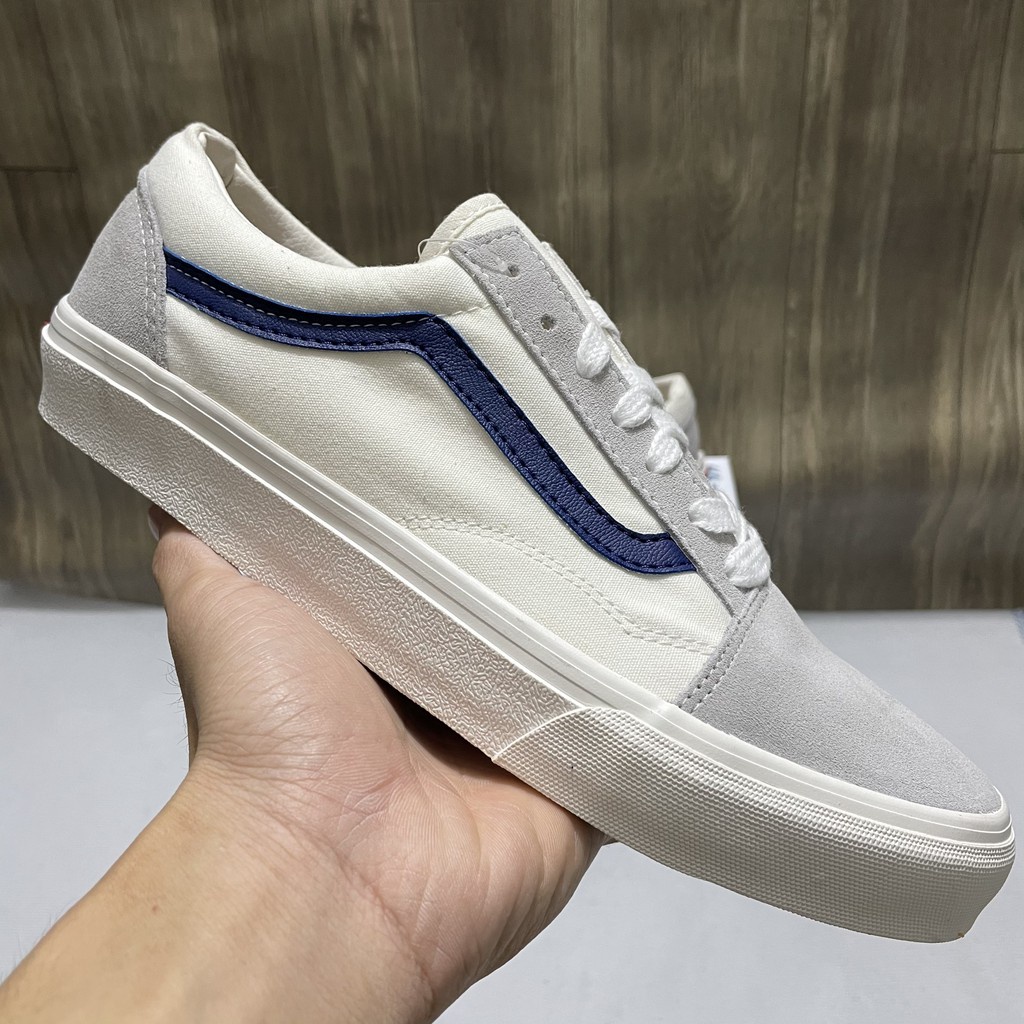 Giày 𝗩𝗮𝗻𝘀 Vault Old Skool Màu Xanh Navi - Giày thể thao nam nữ 𝗩𝗮𝗻𝘀 Vault Old Skool Full box bill