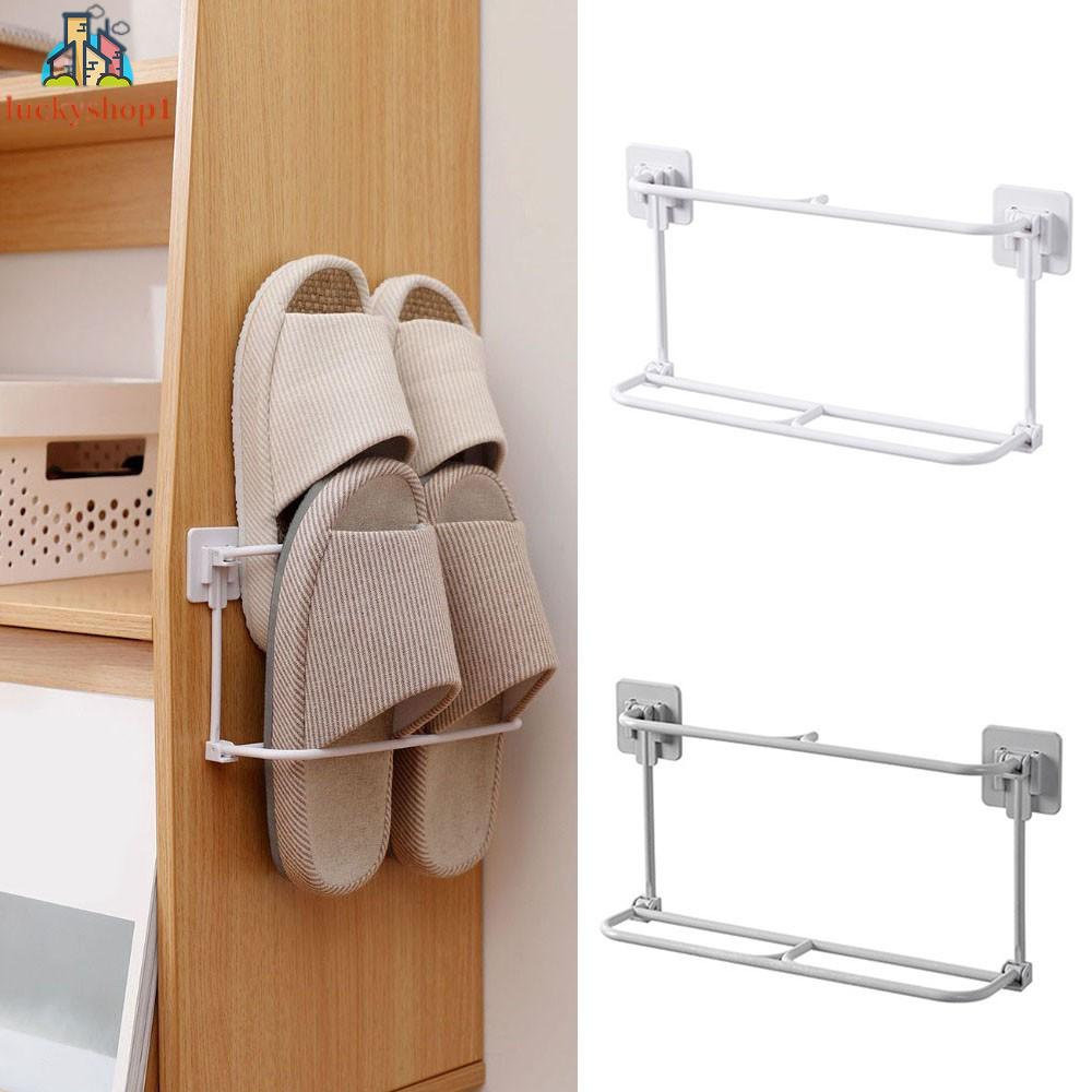 Có thể gập lại phòng tắm dép chủ treo tường miễn phí đục lỗ nhà vệ sinh dép chủ đôi lớp bọt dính