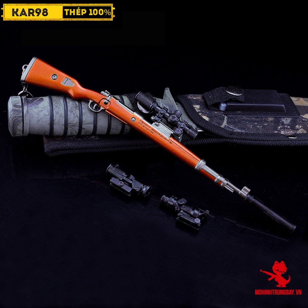 Mô Hình PUBG Kar98 Classic Tặng Kèm 3 Scope Và Kệ Trưng Bày 19cm